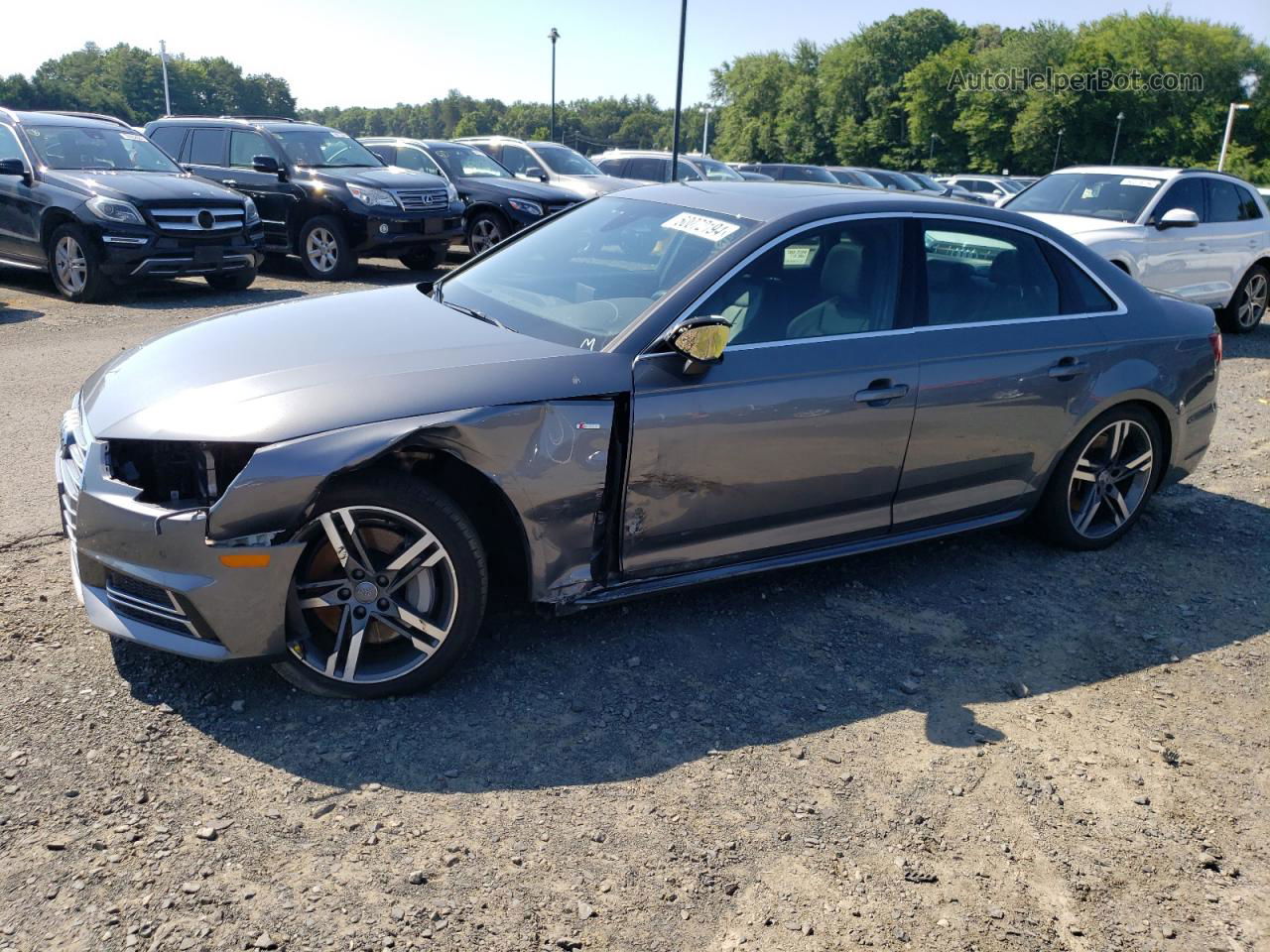 2018 Audi A4 Premium Plus Gray vin: WAUENAF47JA125254