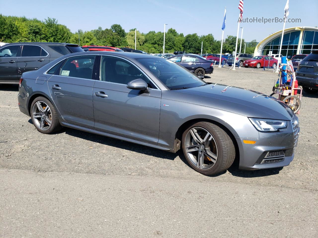 2018 Audi A4 Premium Plus Gray vin: WAUENAF47JA125254