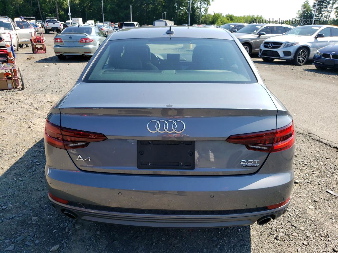 2018 Audi A4 Premium Plus Gray vin: WAUENAF47JA125254