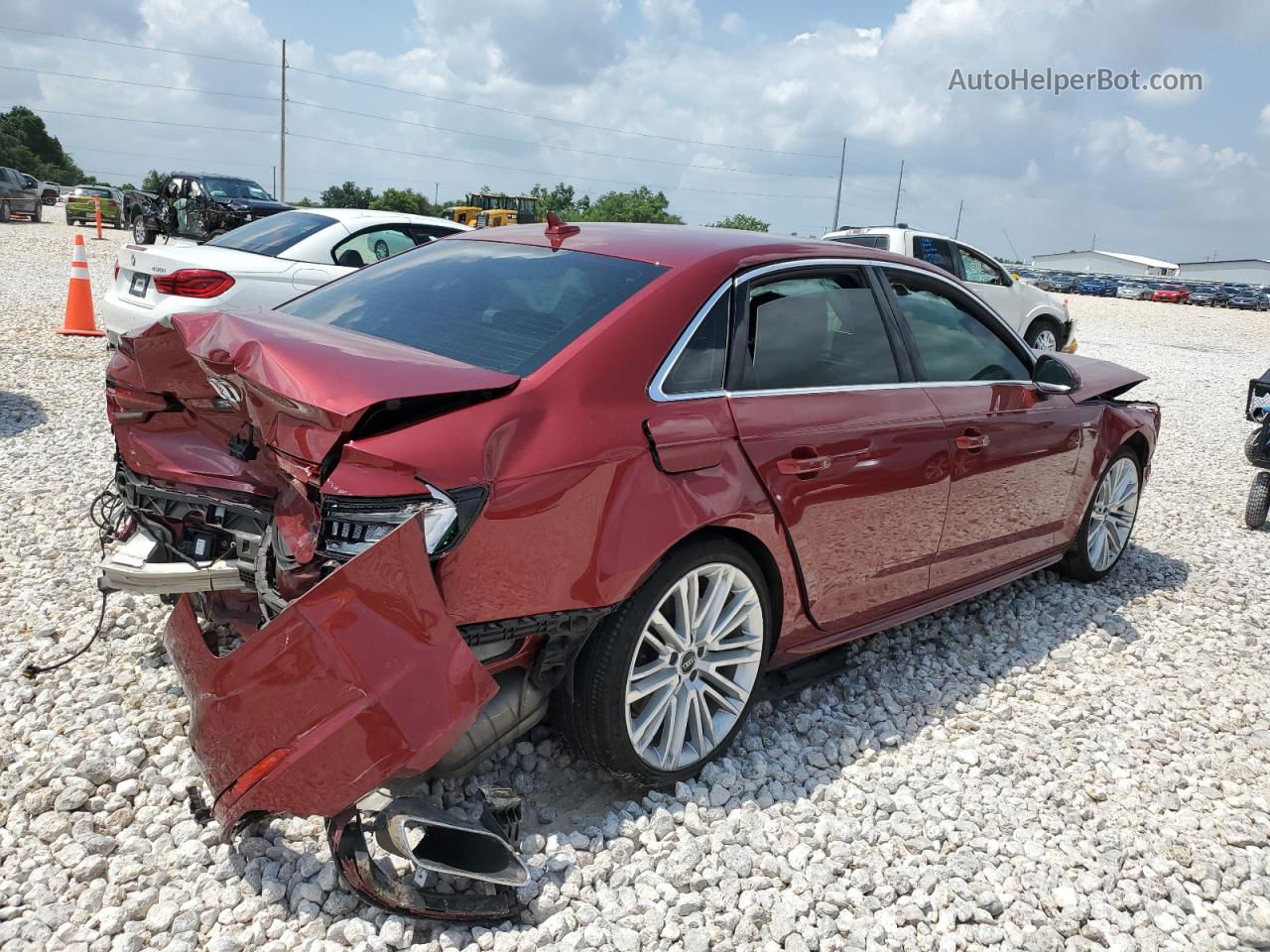 2019 Audi A4 Premium Plus Red vin: WAUENAF47KA008744