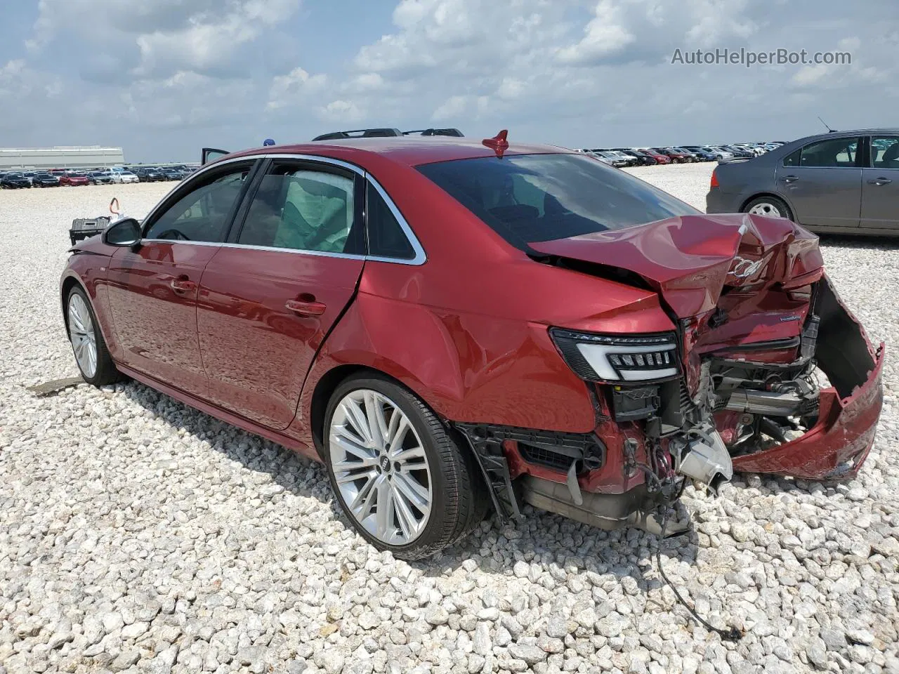 2019 Audi A4 Premium Plus Red vin: WAUENAF47KA008744