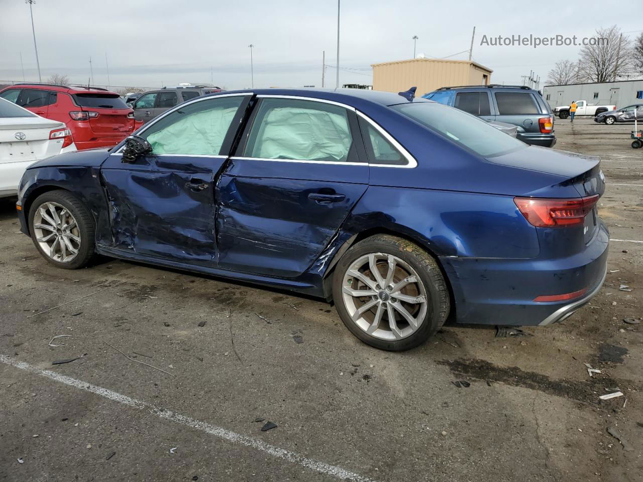 2019 Audi A4 Premium Plus Blue vin: WAUENAF47KN014262