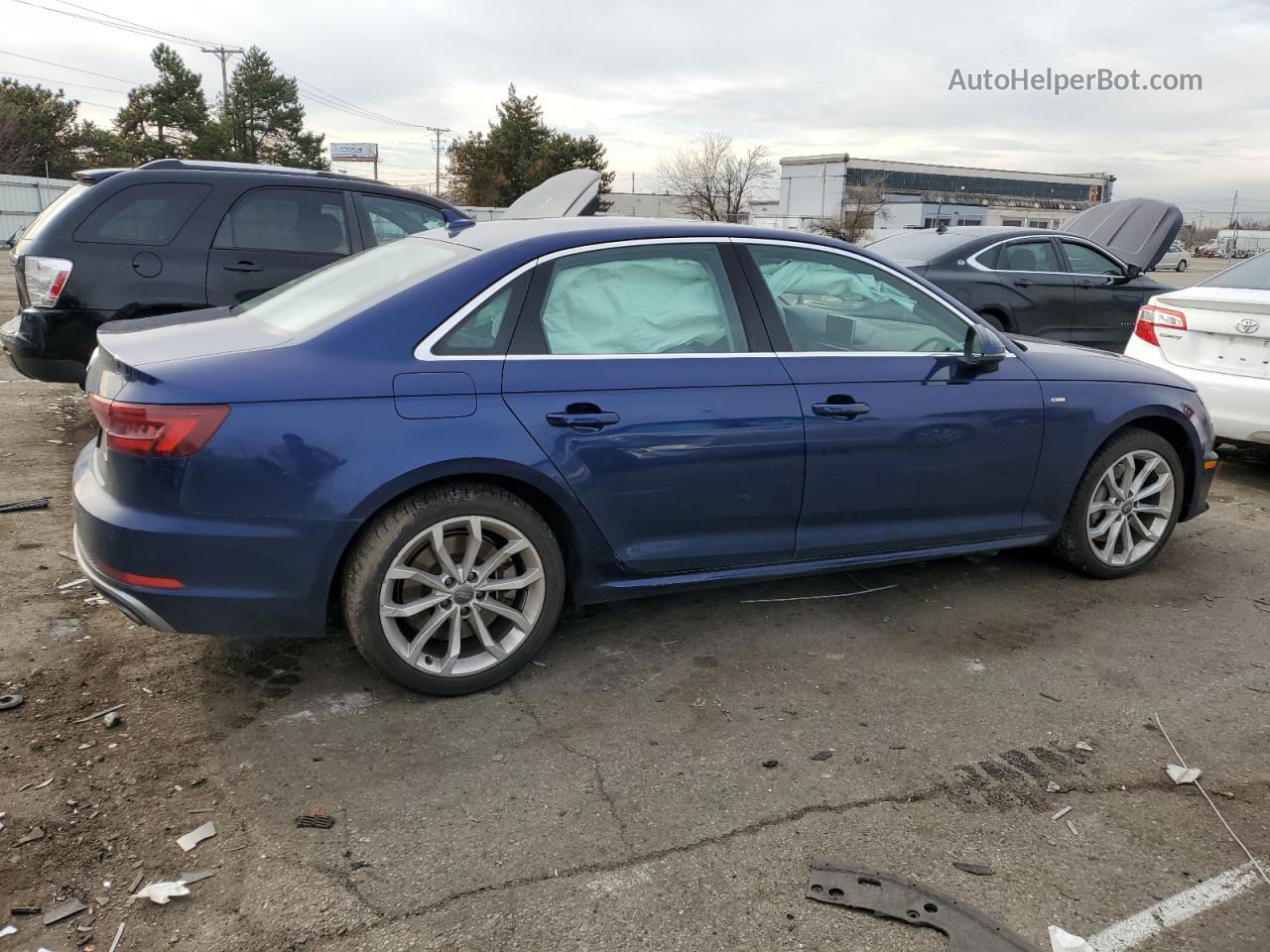 2019 Audi A4 Premium Plus Blue vin: WAUENAF47KN014262