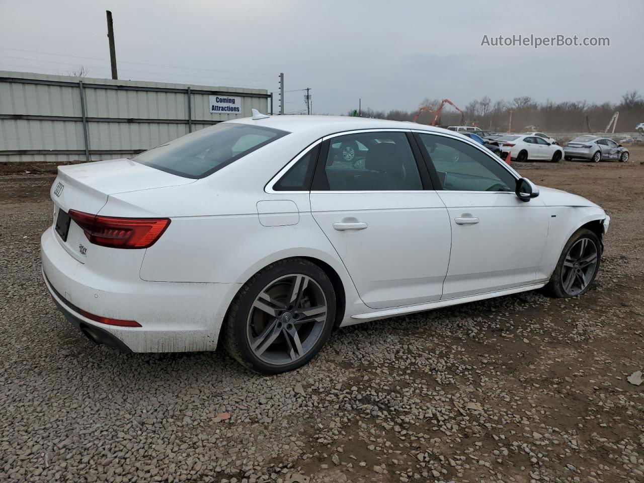 2017 Audi A4 Premium Plus White vin: WAUENAF48HA140291