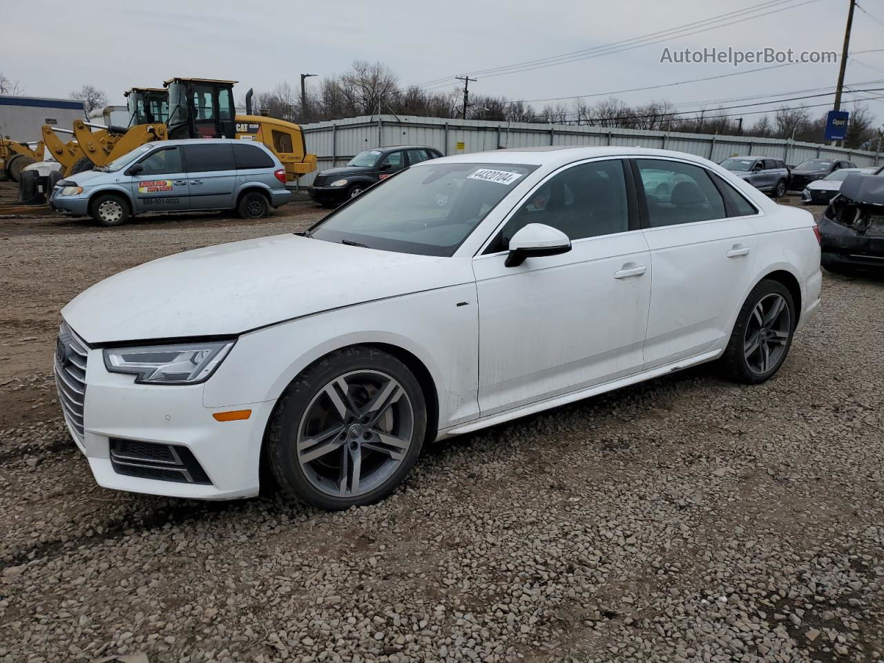 2017 Audi A4 Premium Plus White vin: WAUENAF48HA140291