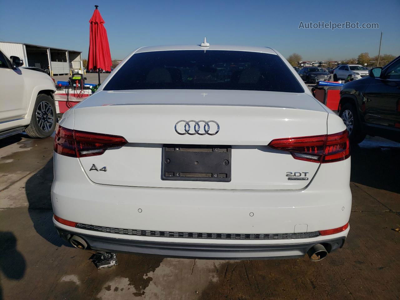 2017 Audi A4 Premium Plus White vin: WAUENAF48HN012352