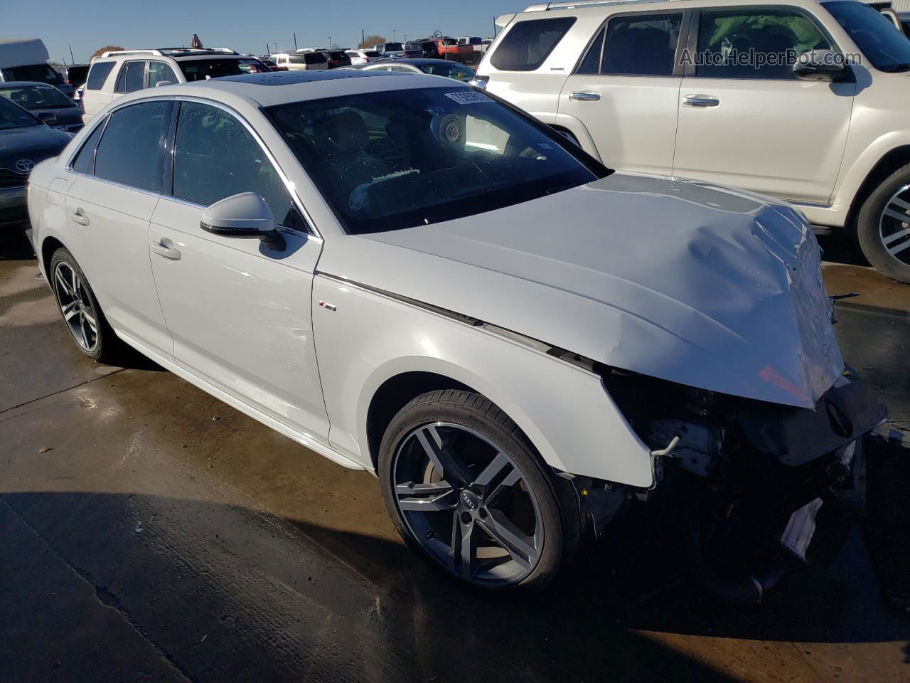 2017 Audi A4 Premium Plus White vin: WAUENAF48HN012352