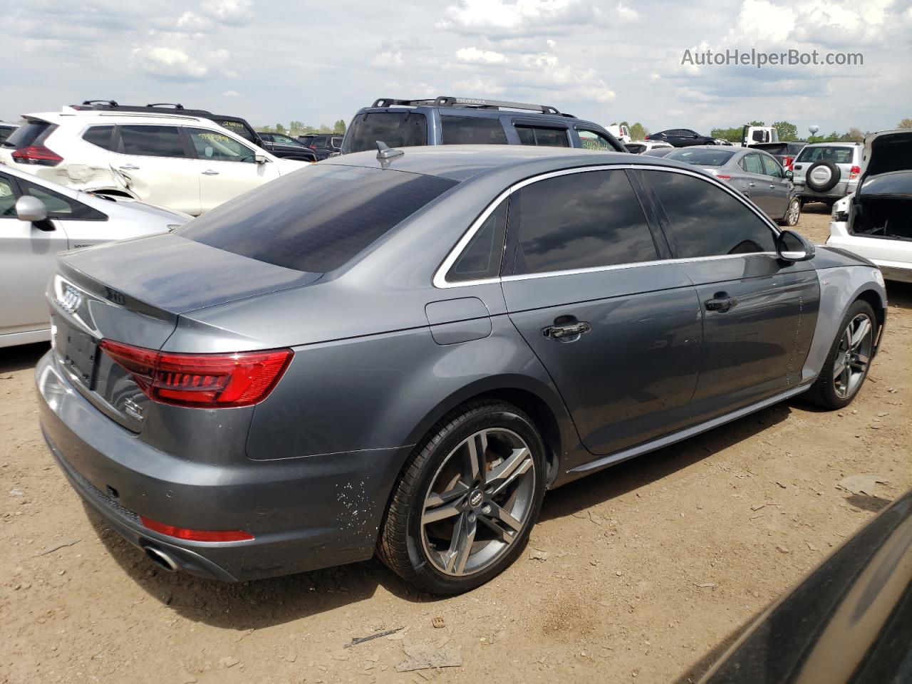 2017 Audi A4 Premium Plus Gray vin: WAUENAF48HN014716