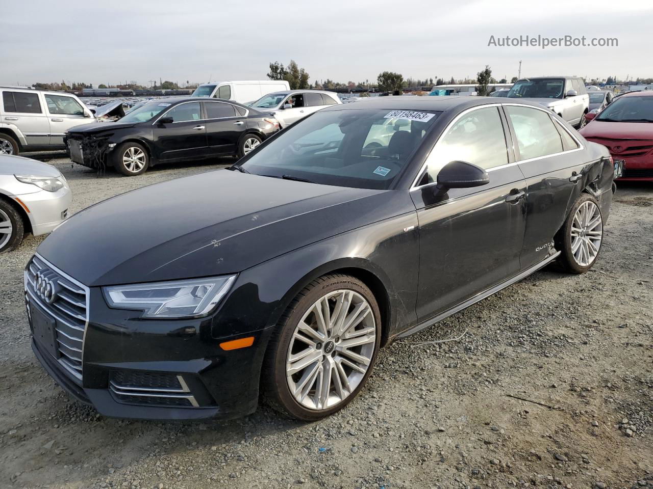 2017 Audi A4 Premium Plus Black vin: WAUENAF48HN029040