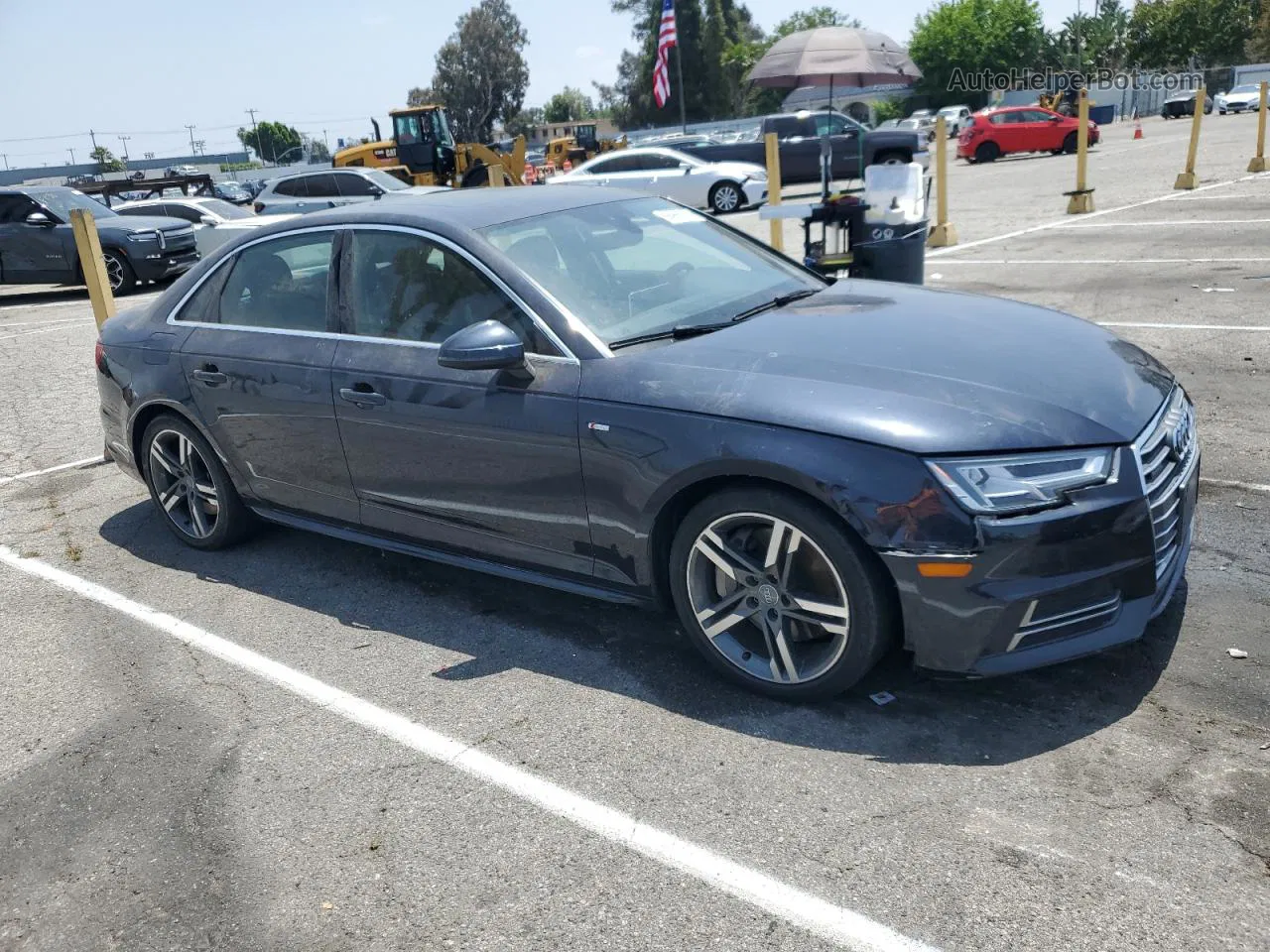 2017 Audi A4 Premium Plus Blue vin: WAUENAF48HN031919