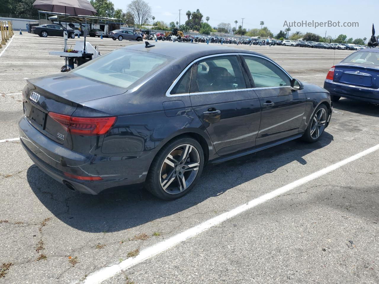 2017 Audi A4 Premium Plus Blue vin: WAUENAF48HN031919