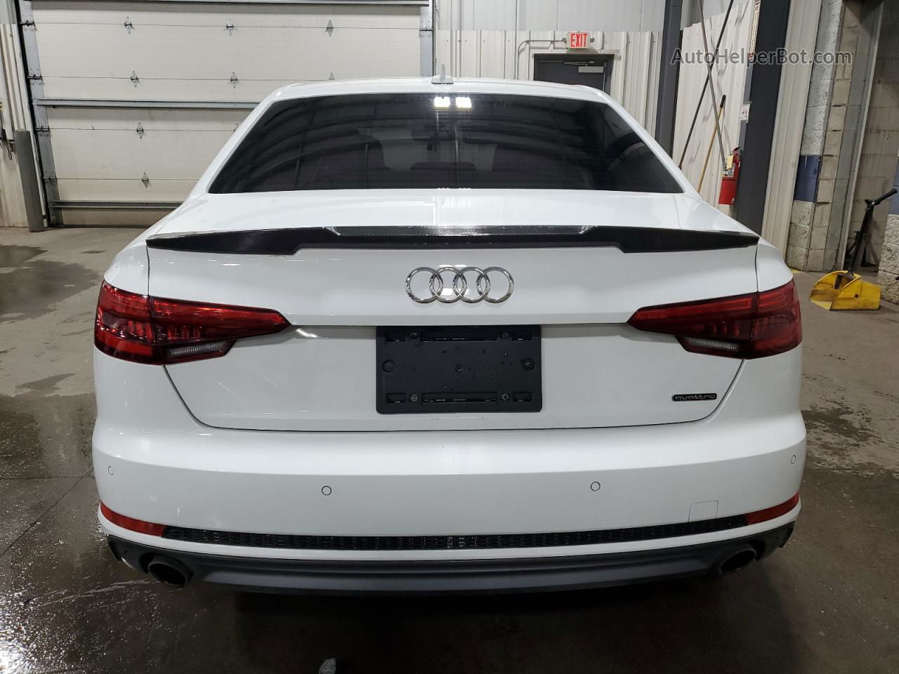 2017 Audi A4 Premium Plus White vin: WAUENAF48HN062930