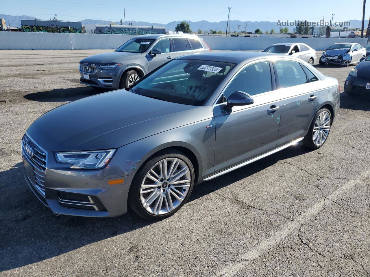 2017 Audi A4 Premium Plus Gray vin: WAUENAF48HN067092