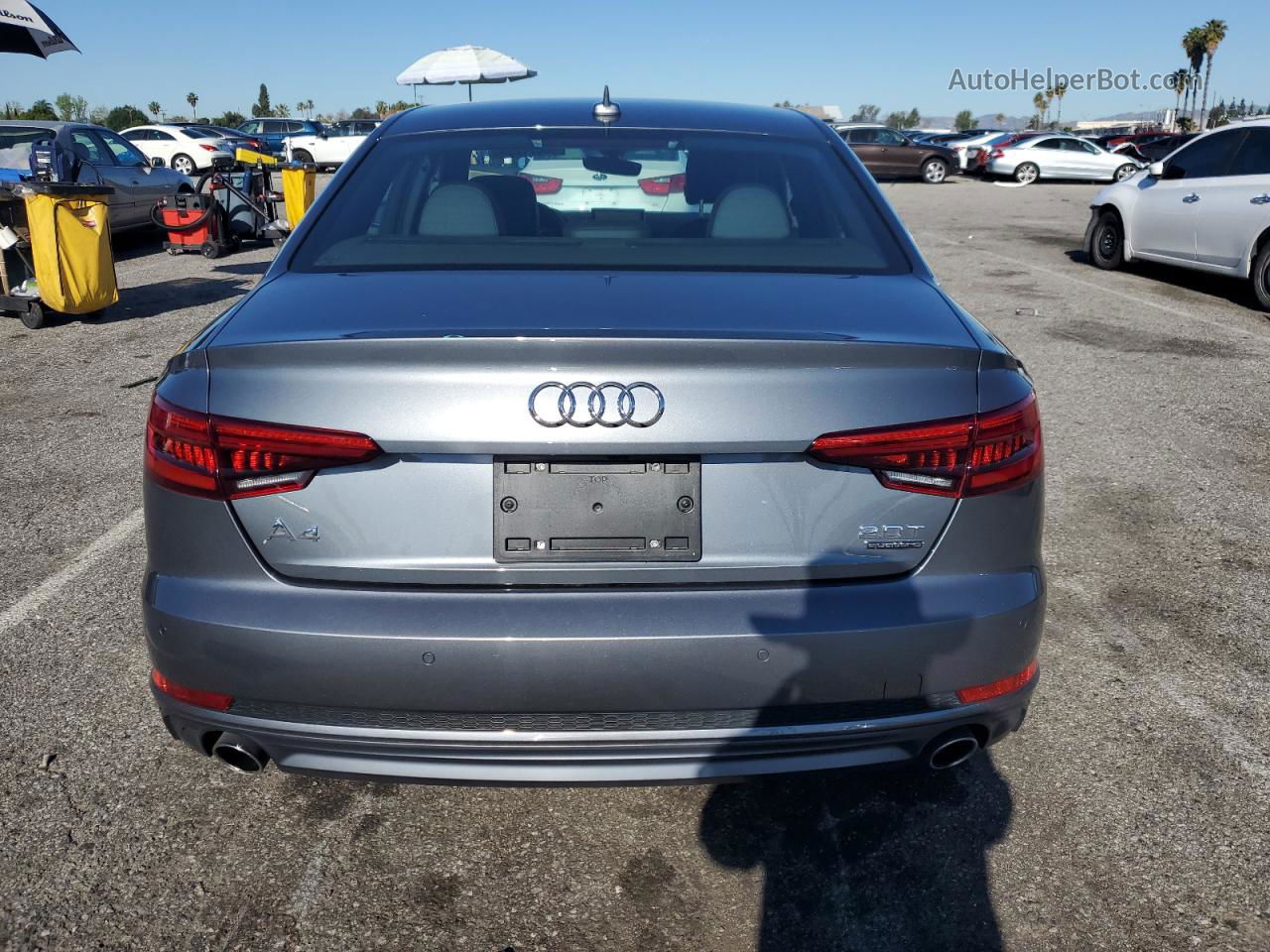 2017 Audi A4 Premium Plus Gray vin: WAUENAF48HN067092