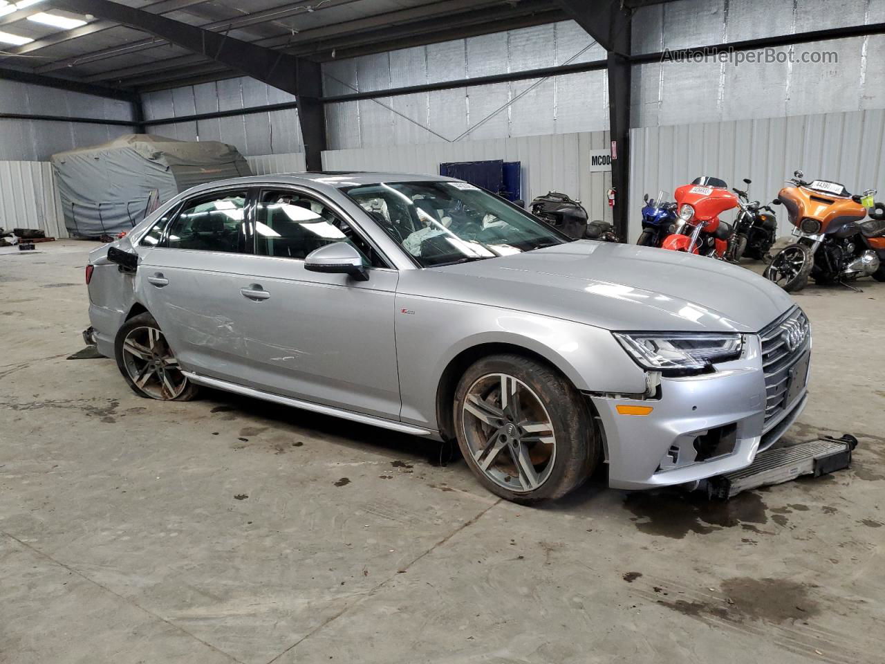 2018 Audi A4 Premium Plus Silver vin: WAUENAF48JA110827