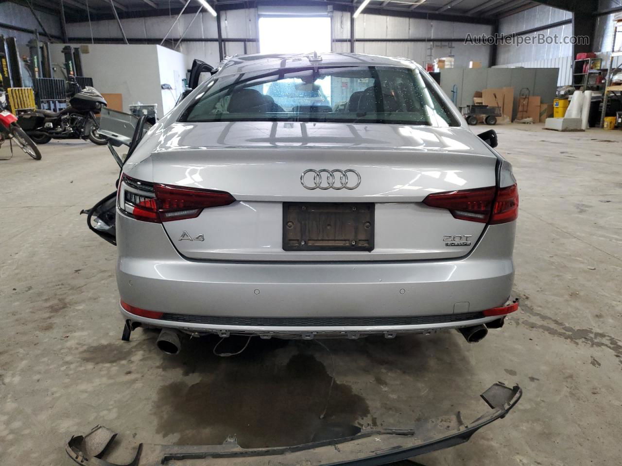 2018 Audi A4 Premium Plus Silver vin: WAUENAF48JA110827