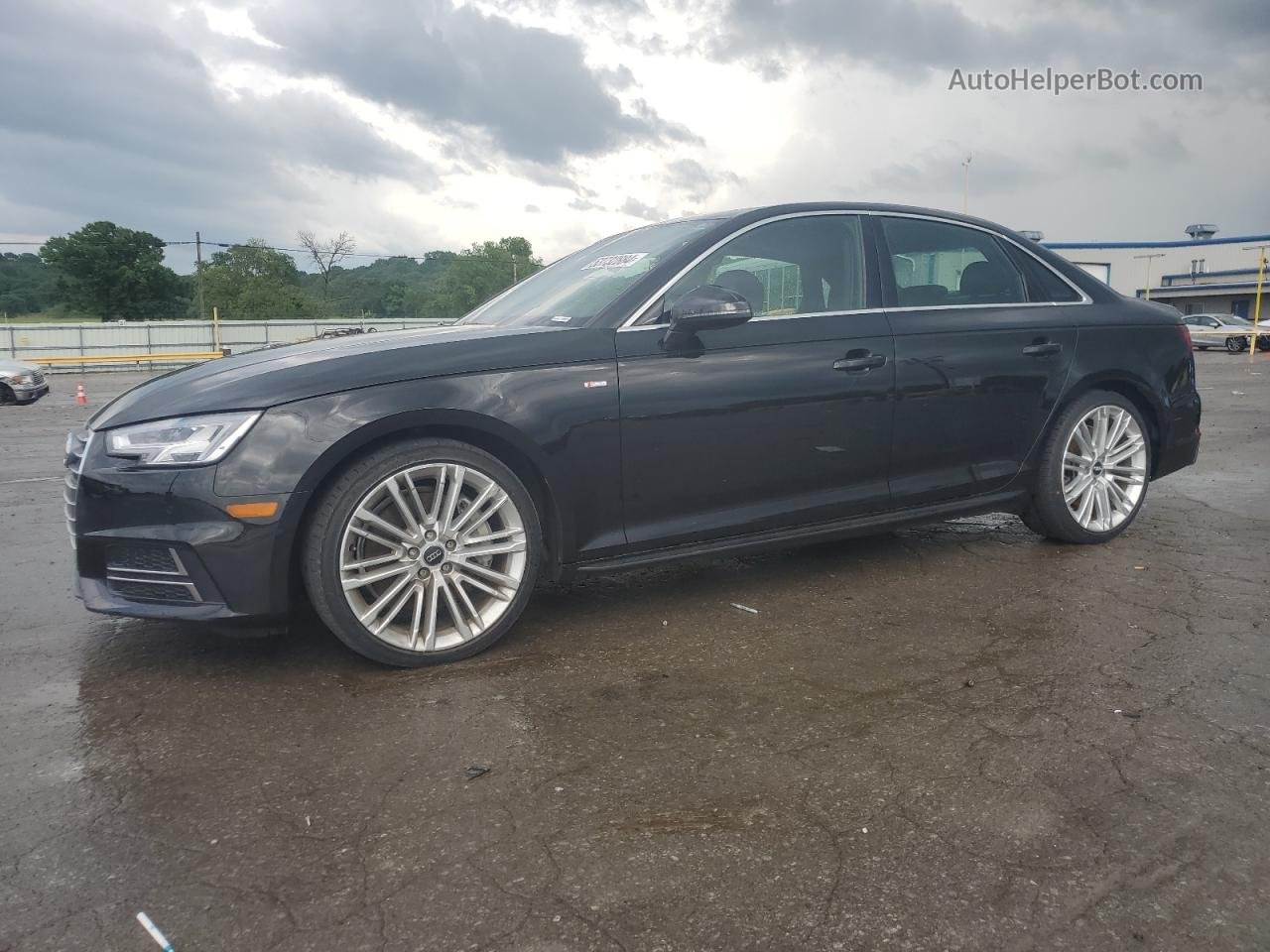 2018 Audi A4 Premium Plus Black vin: WAUENAF48JA111301