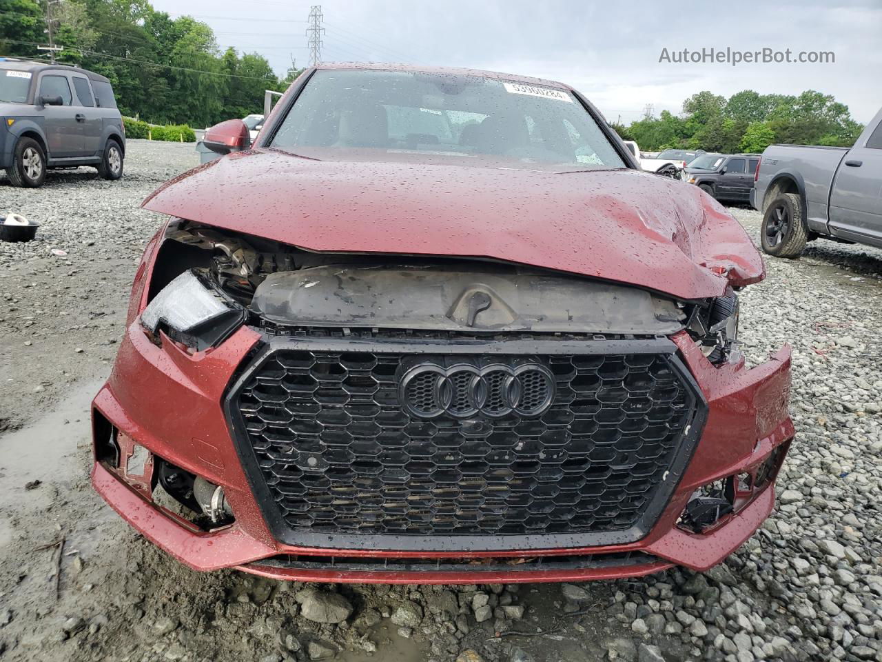 2018 Audi A4 Premium Plus Red vin: WAUENAF48JA133430