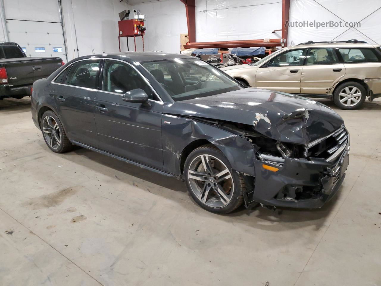 2018 Audi A4 Premium Plus Gray vin: WAUENAF48JA134593