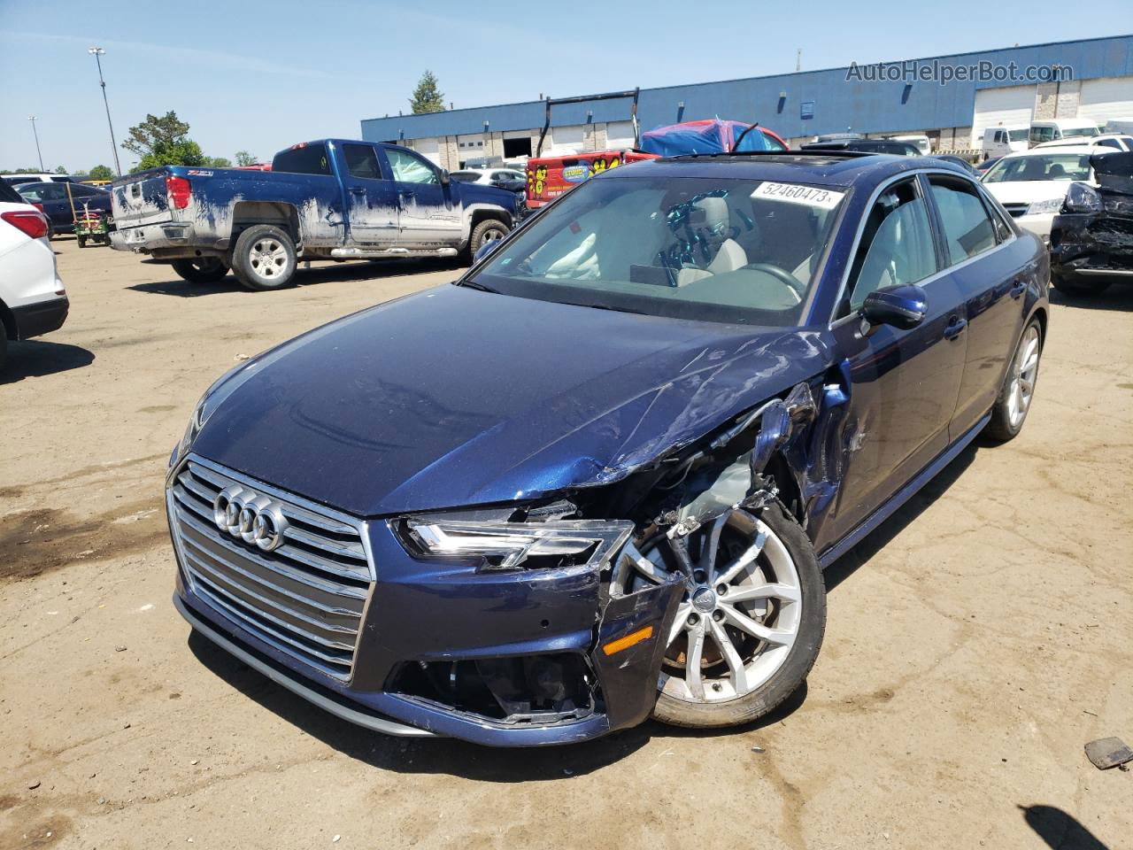 2019 Audi A4 Premium Plus Blue vin: WAUENAF48KA018151