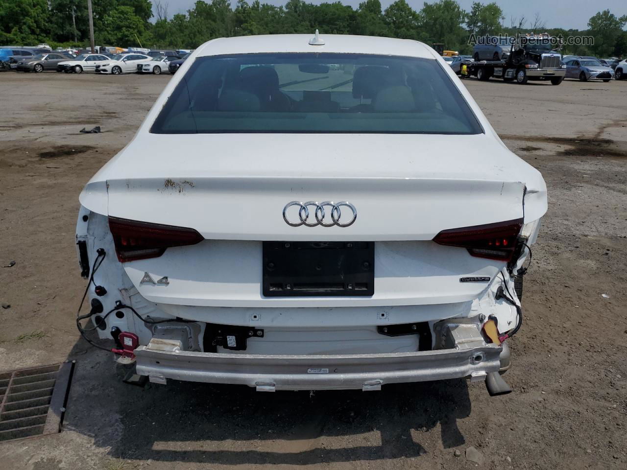 2019 Audi A4 Premium Plus White vin: WAUENAF48KN006168