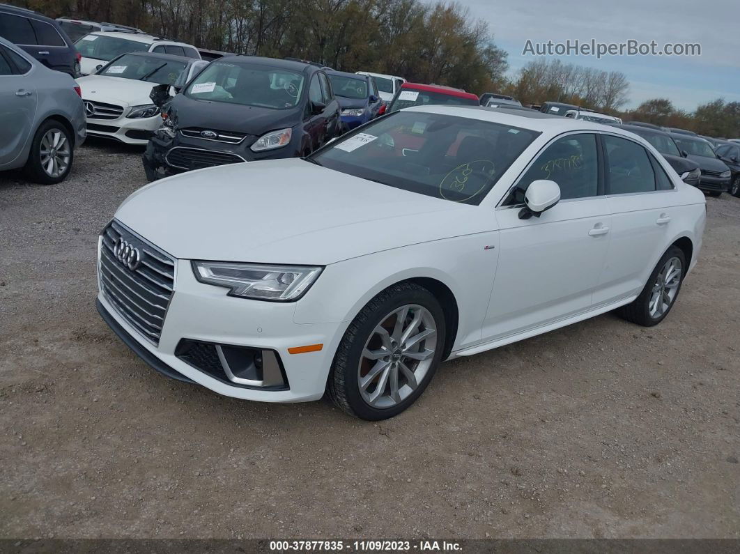 2019 Audi A4 Premium Plus Белый vin: WAUENAF48KN018319