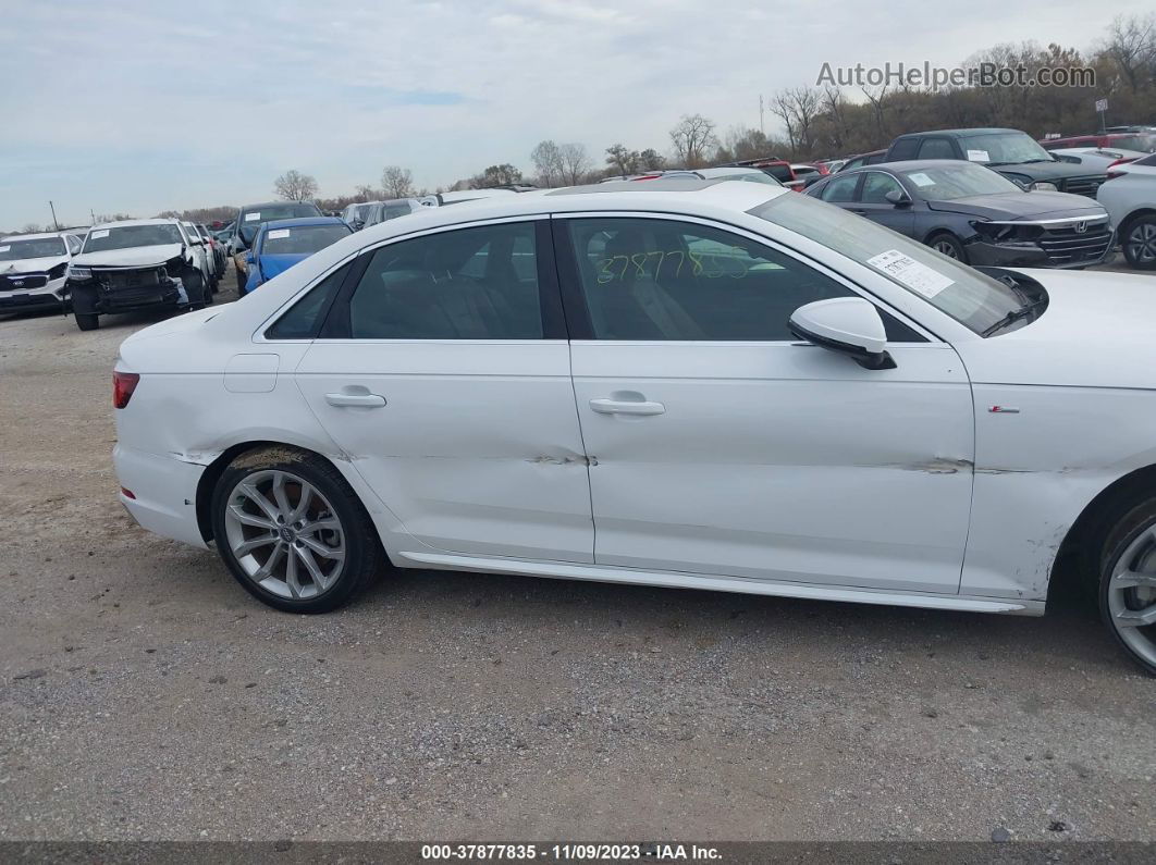 2019 Audi A4 Premium Plus Белый vin: WAUENAF48KN018319