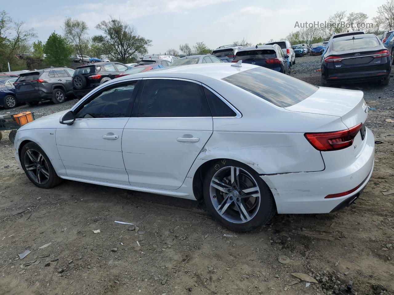 2017 Audi A4 Premium Plus White vin: WAUENAF49HN013073