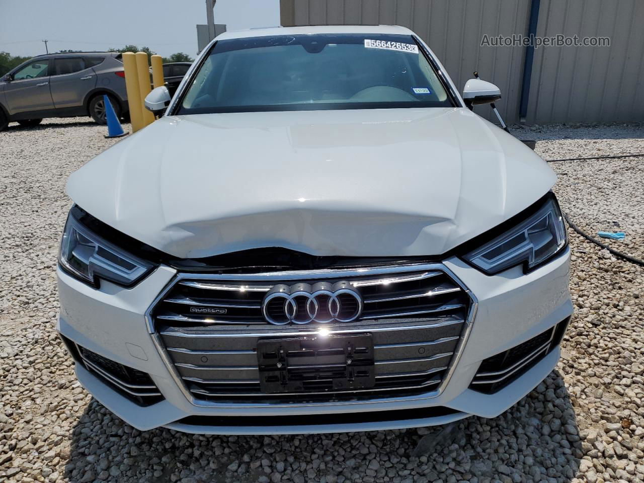 2017 Audi A4 Premium Plus White vin: WAUENAF49HN022940