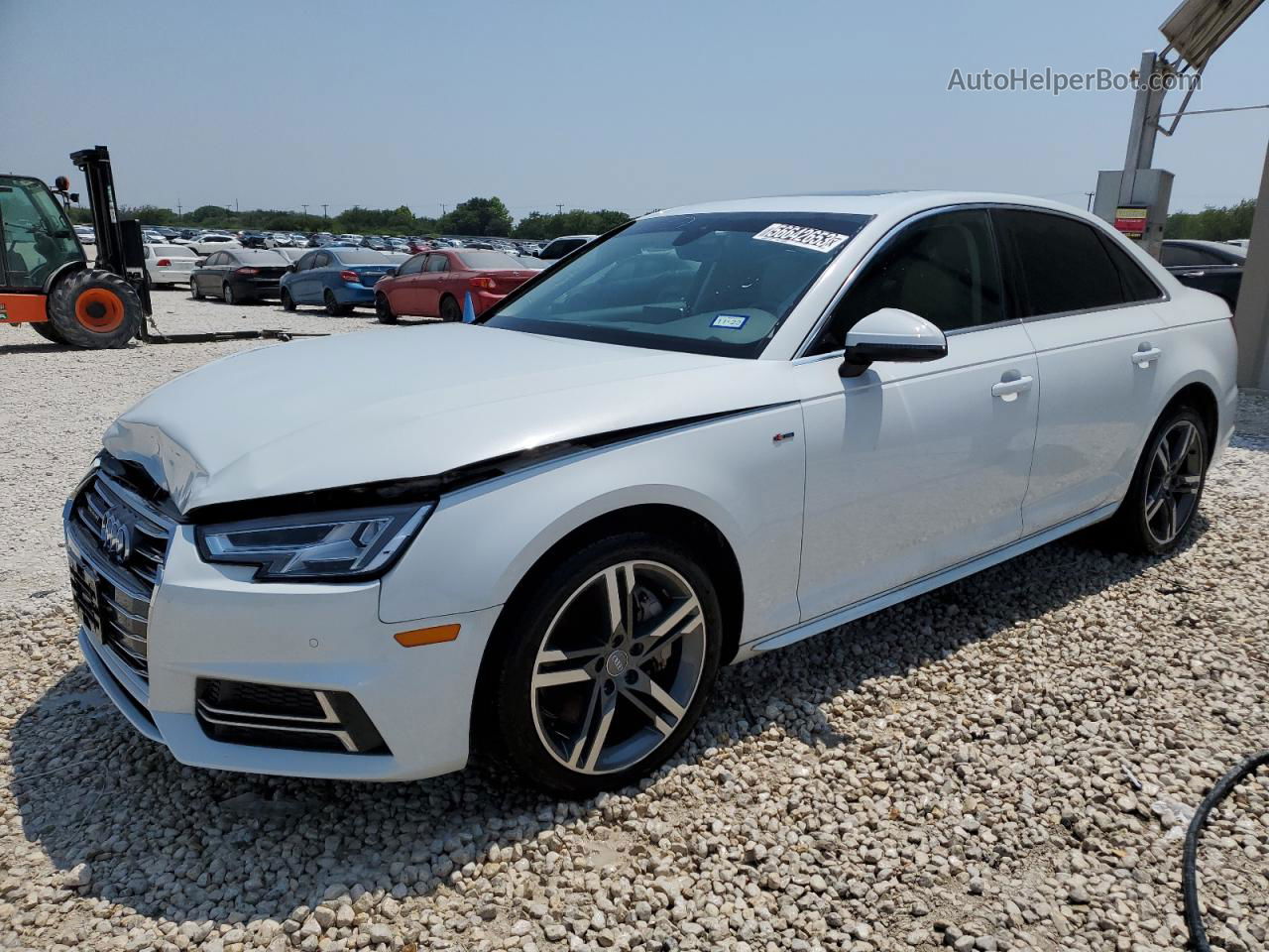 2017 Audi A4 Premium Plus White vin: WAUENAF49HN022940