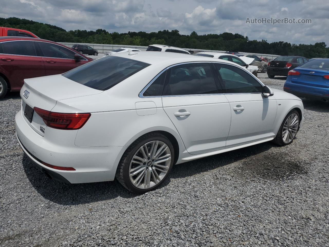 2017 Audi A4 Premium Plus White vin: WAUENAF49HN028897