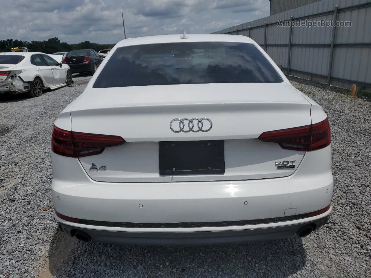 2017 Audi A4 Premium Plus White vin: WAUENAF49HN028897