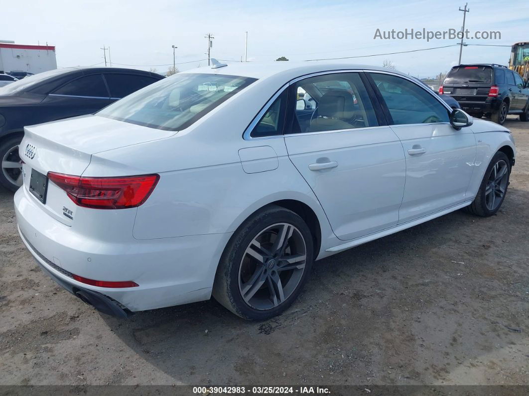 2017 Audi A4 2.0t Premium White vin: WAUENAF49HN067828