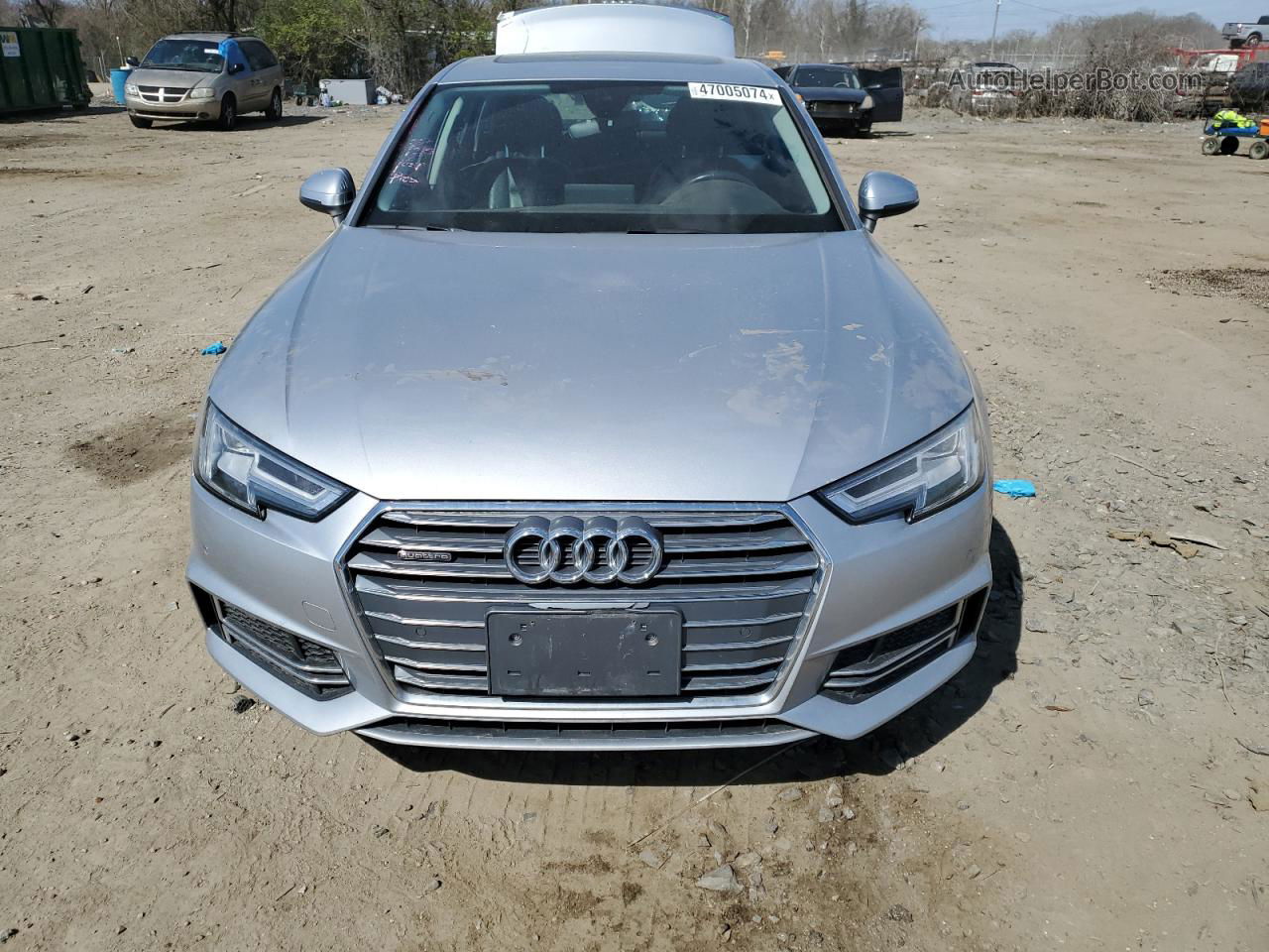 2018 Audi A4 Premium Plus Gray vin: WAUENAF49JA157512