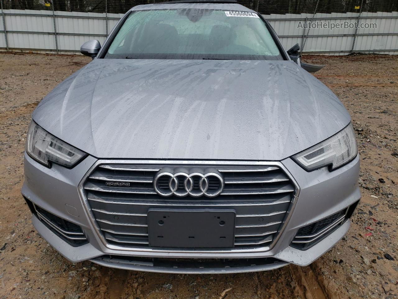 2018 Audi A4 Premium Plus Silver vin: WAUENAF49JA165528