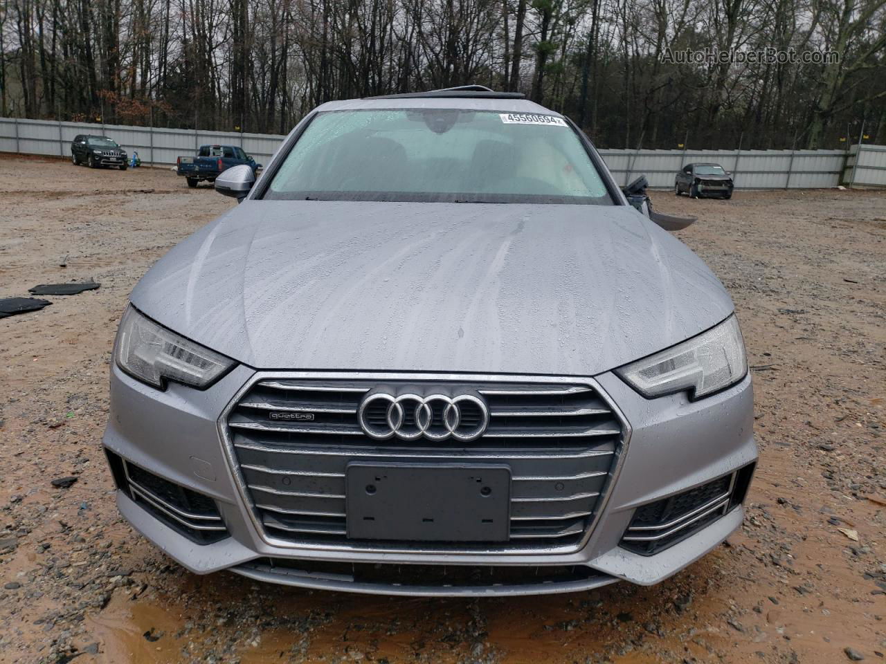 2018 Audi A4 Premium Plus Silver vin: WAUENAF49JA165528