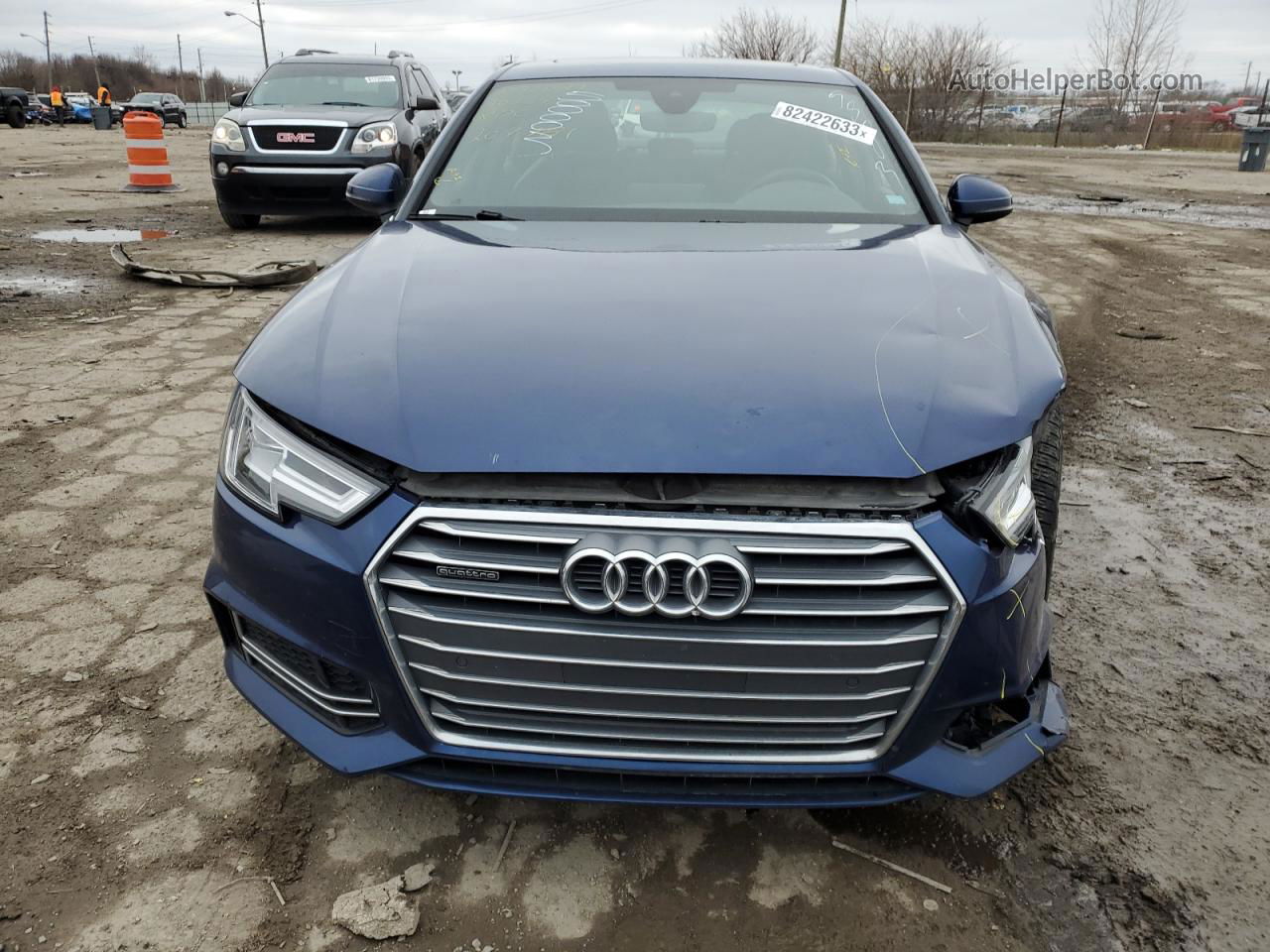 2018 Audi A4 Premium Plus Blue vin: WAUENAF49JA204781