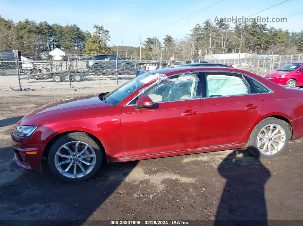 2019 Audi A4 45 Premium Red vin: WAUENAF49KA114337