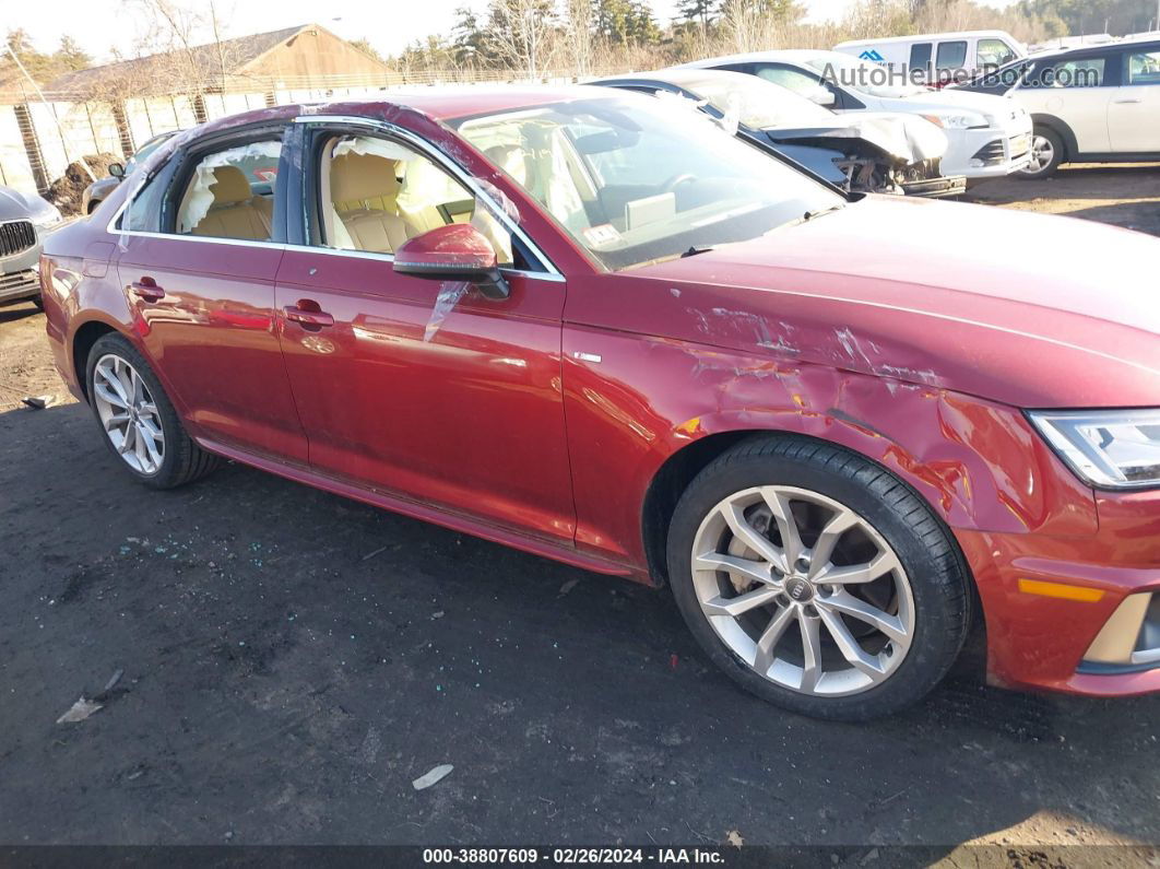 2019 Audi A4 45 Premium Red vin: WAUENAF49KA114337