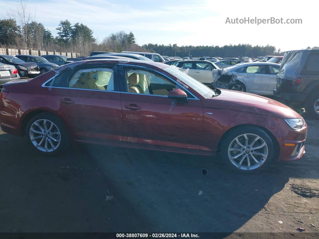 2019 Audi A4 45 Premium Red vin: WAUENAF49KA114337