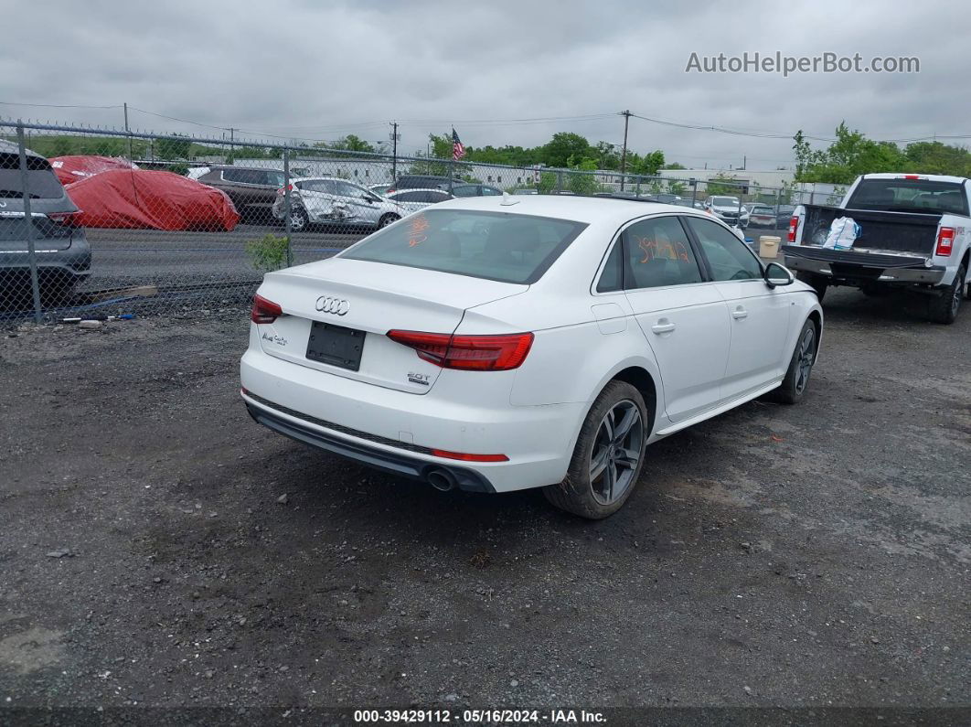 2017 Audi A4 2.0t Premium White vin: WAUENAF4OHN070620