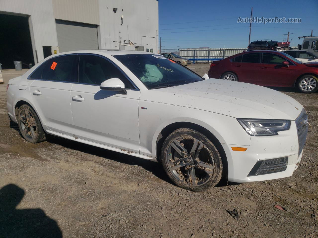 2017 Audi A4 Premium Plus White vin: WAUENAF4XHN000154