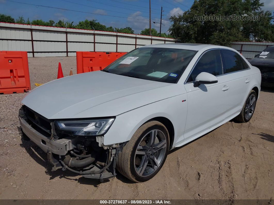 2017 Audi A4 Premium Plus White vin: WAUENAF4XHN064064