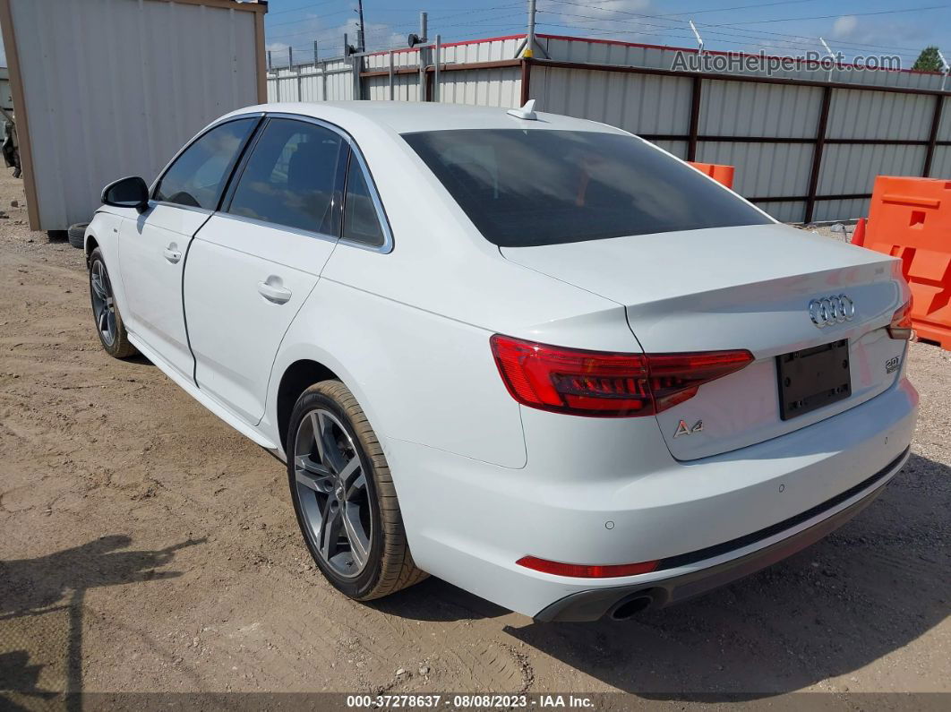 2017 Audi A4 Premium Plus White vin: WAUENAF4XHN064064