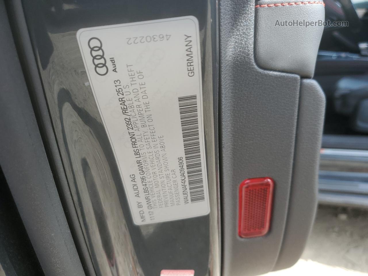 2018 Audi A4 Premium Plus Black vin: WAUENAF4XJA094906