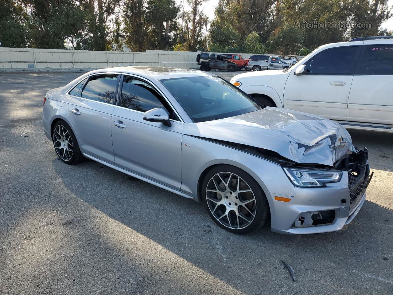 2018 Audi A4 Premium Plus Silver vin: WAUENAF4XJA110196