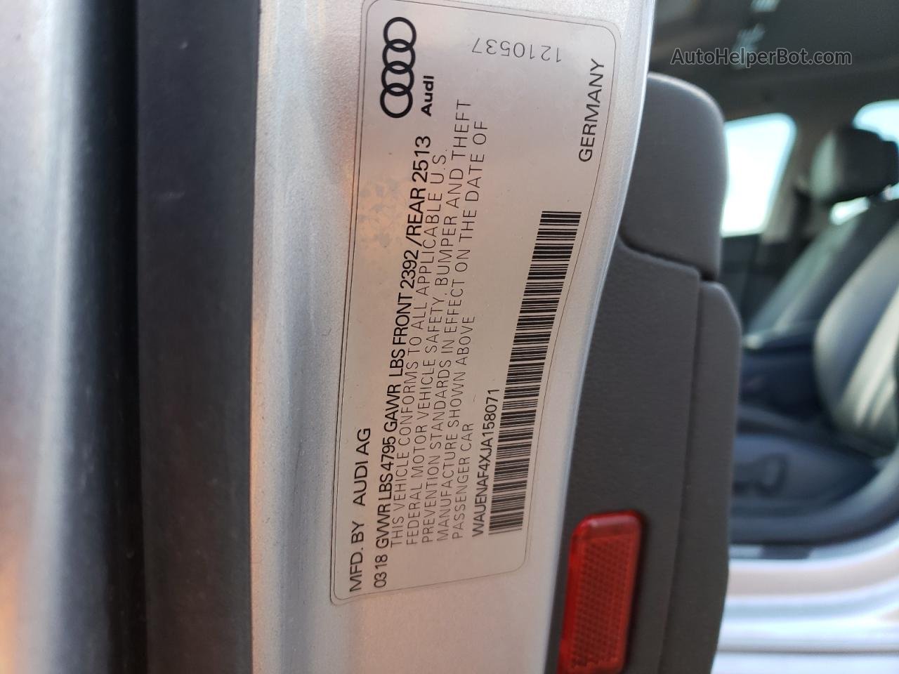 2018 Audi A4 Premium Plus Silver vin: WAUENAF4XJA158071