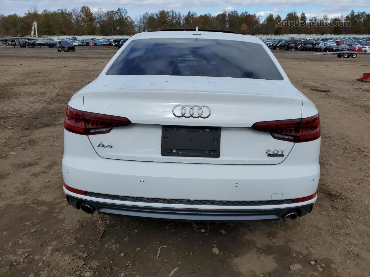 2018 Audi A4 Premium Plus White vin: WAUENAF4XJN013699