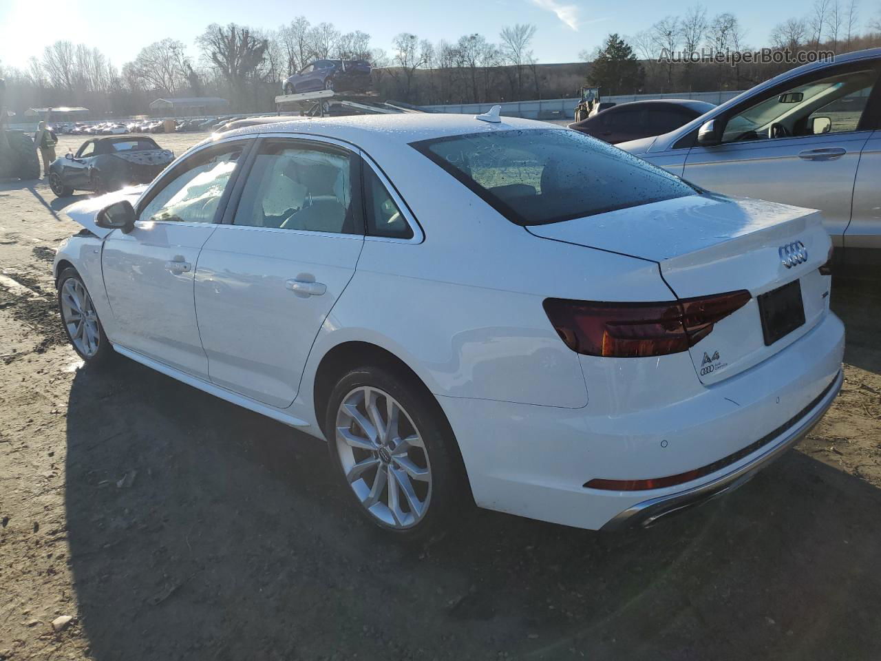 2019 Audi A4 Premium Plus White vin: WAUENAF4XKA109826