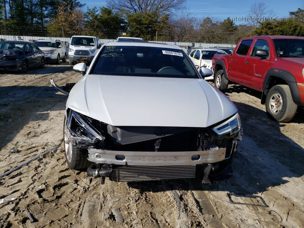 2019 Audi A4 Premium Plus White vin: WAUENAF4XKN013008